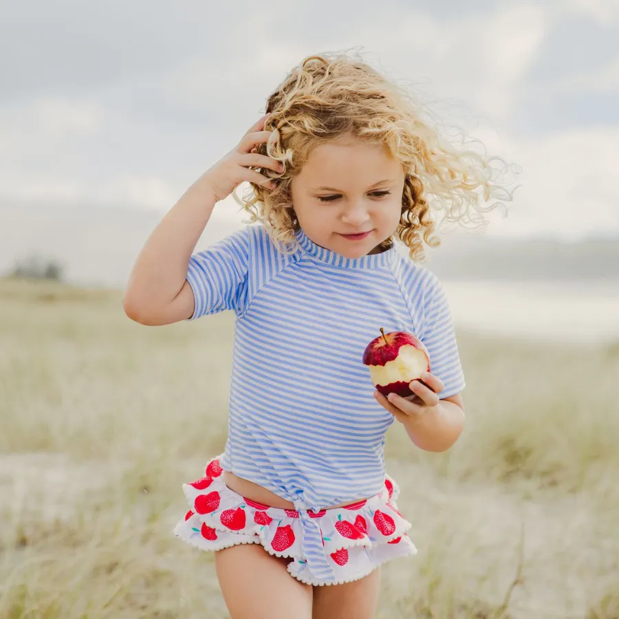 Snapper Rock Juicy Fruit Short Sleeve Ruffle Set G50026 - Blue