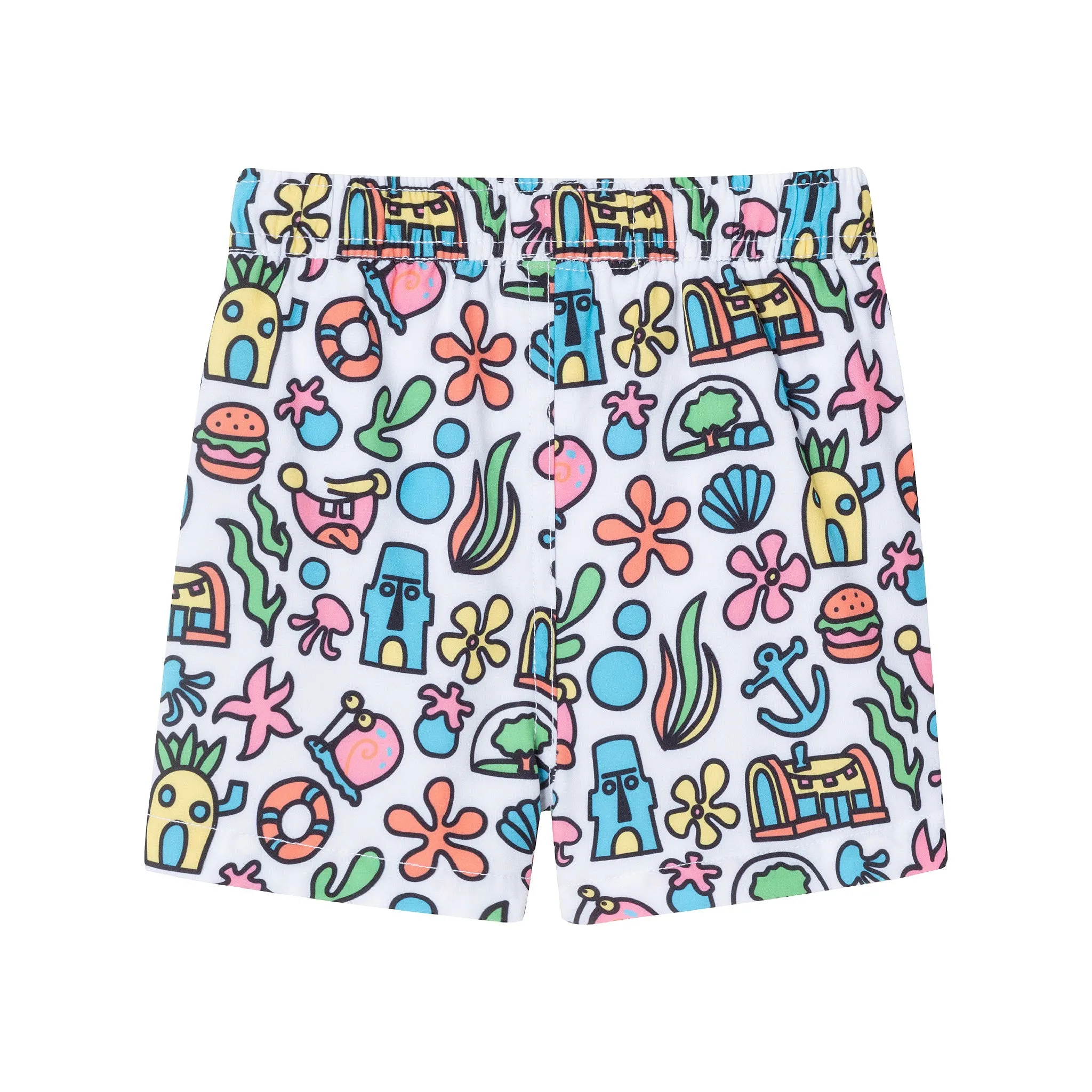 SpongeBob SquarePants™ x Andy & Evan® | Infant (9-12M) 3D Dot Pocket & Bikini Bottom Rash Guard Set