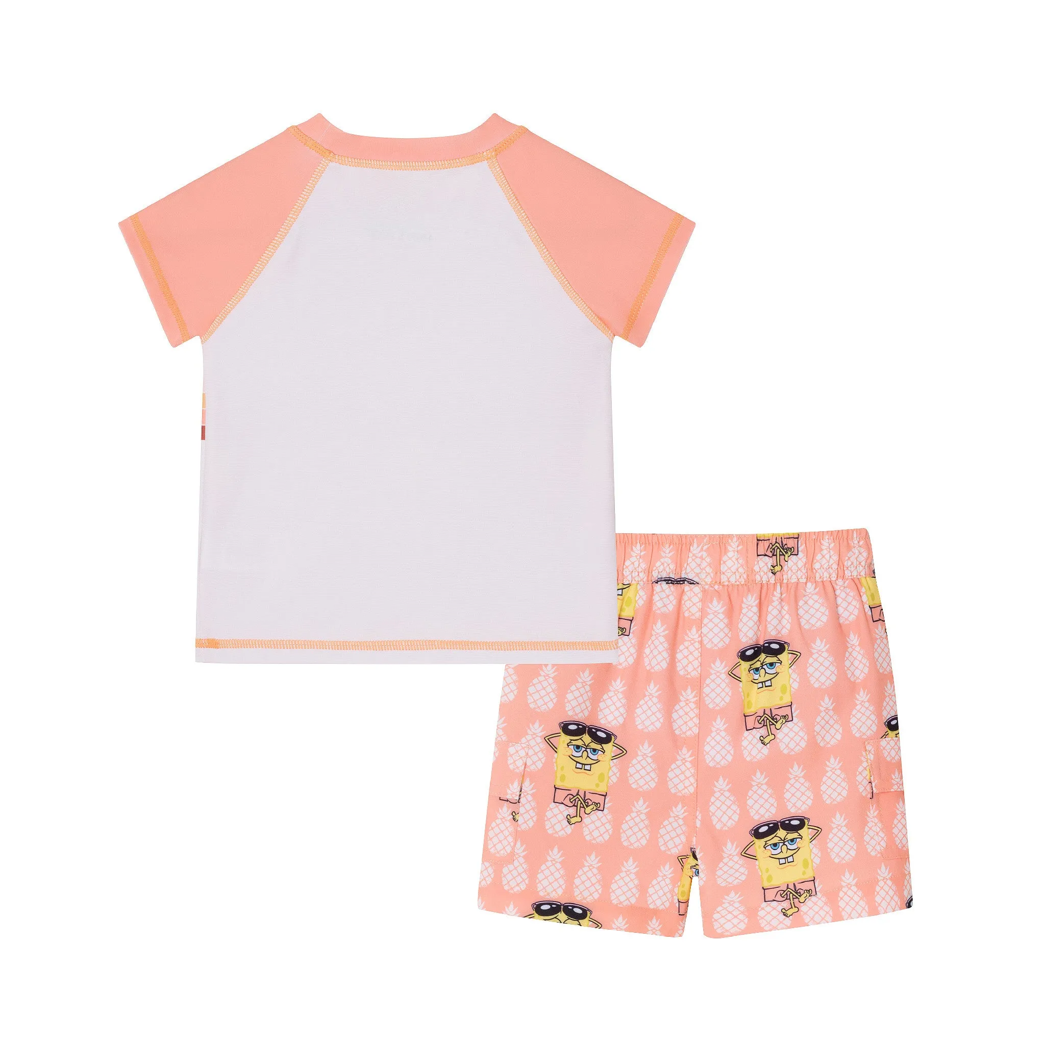 SpongeBob SquarePants™ x Andy & Evan® | Infant (9-12M) Pineapple Buddies Rash Guard Set