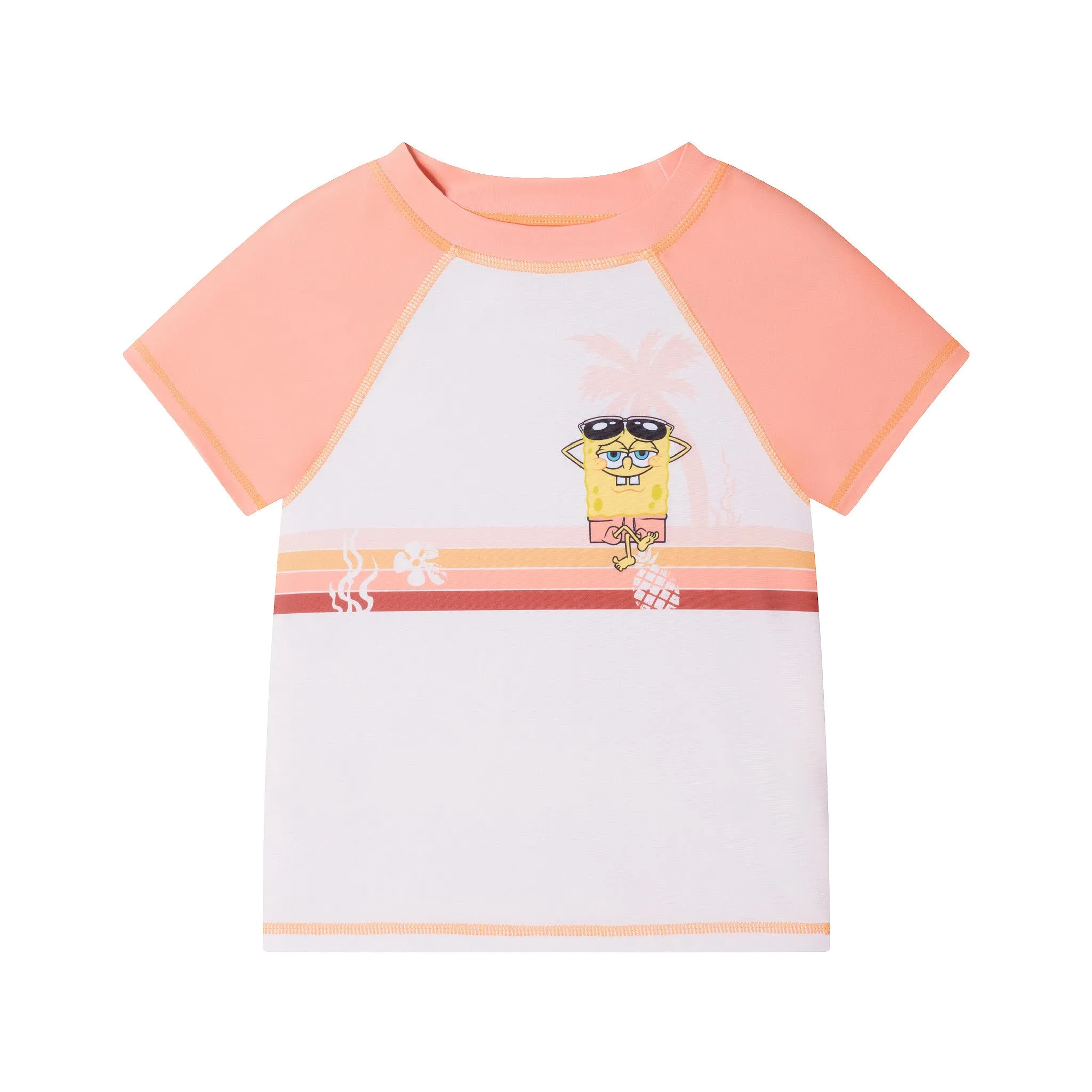 SpongeBob SquarePants™ x Andy & Evan® | Kids (2-7) Pineapple Buddies Rash Guard Set