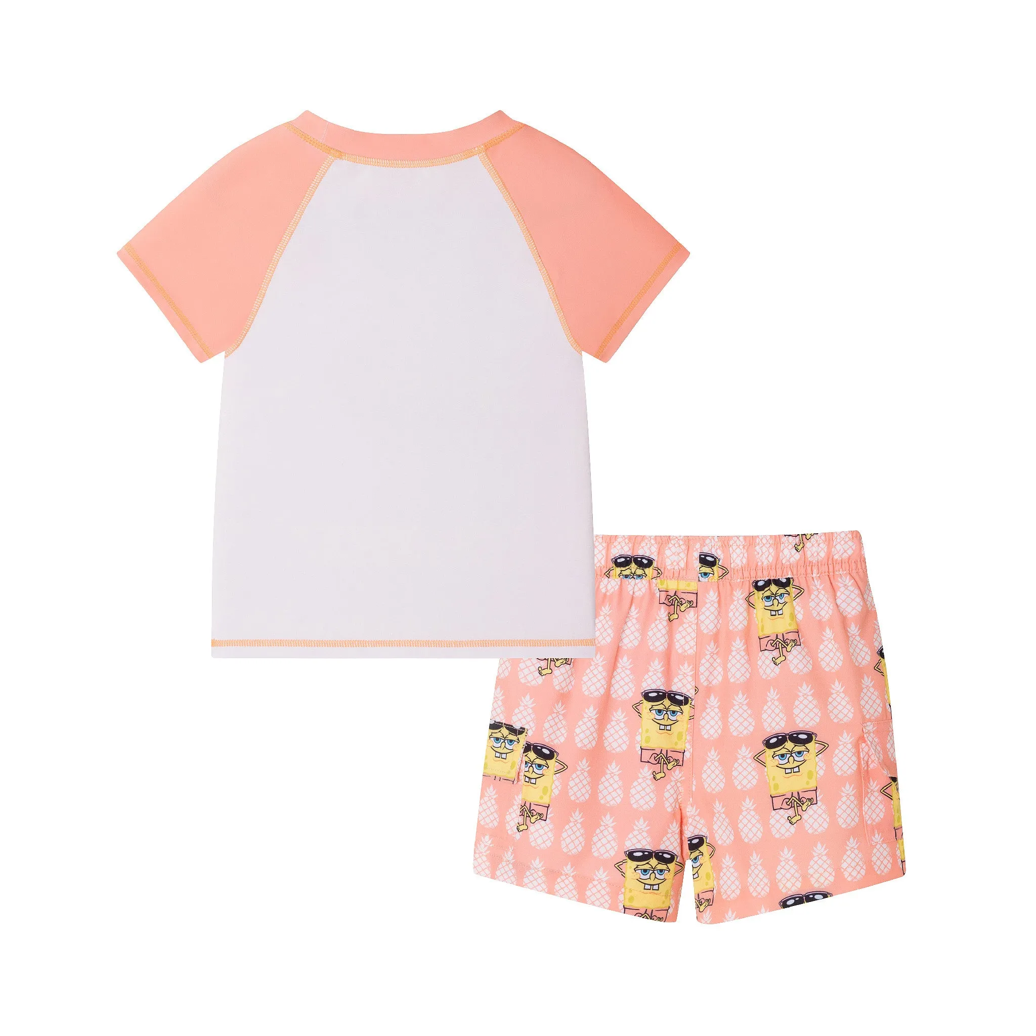 SpongeBob SquarePants™ x Andy & Evan® | Kids (2-7) Pineapple Buddies Rash Guard Set