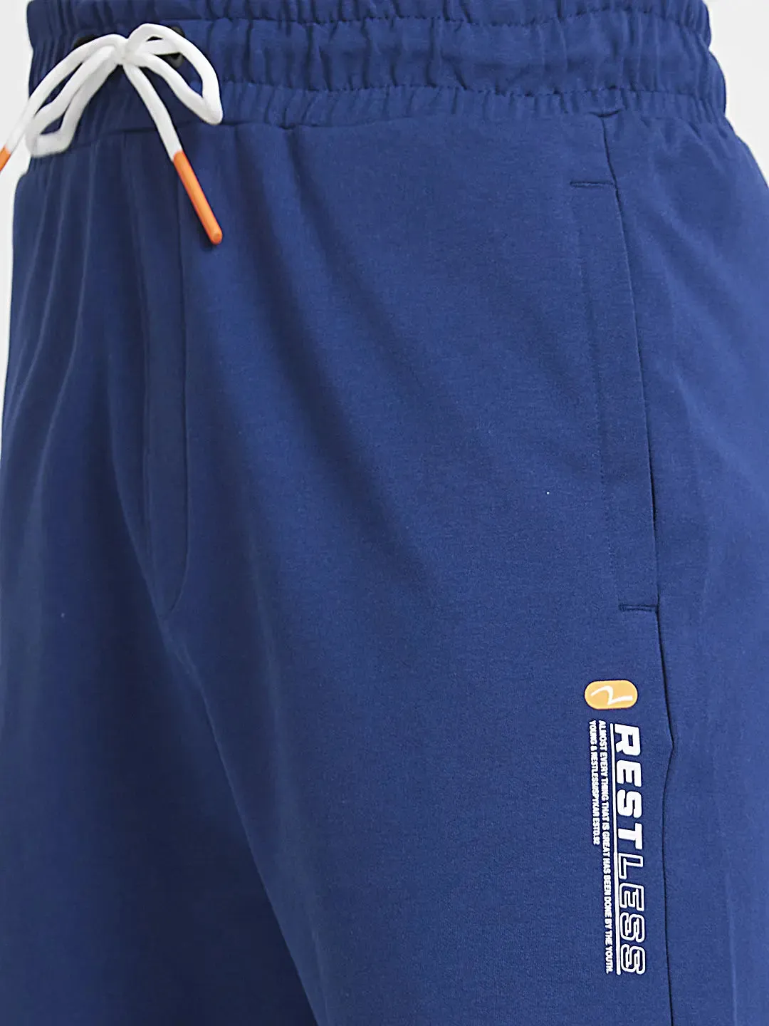 Spykar Men Indigo Green Blended Knee Length Shorts