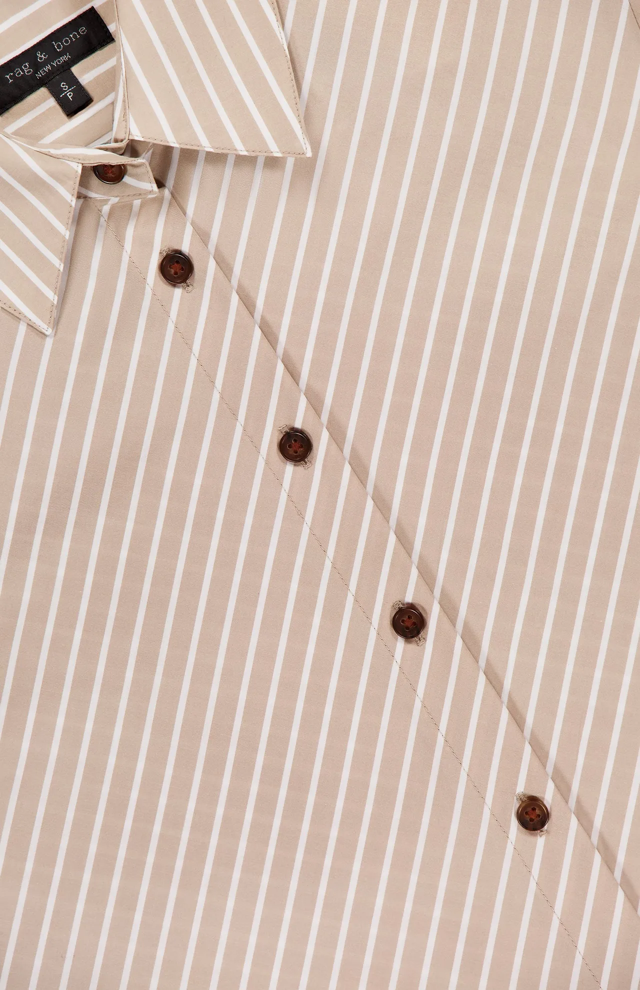Sylvia Diagonal Stripe Poplin Shirt