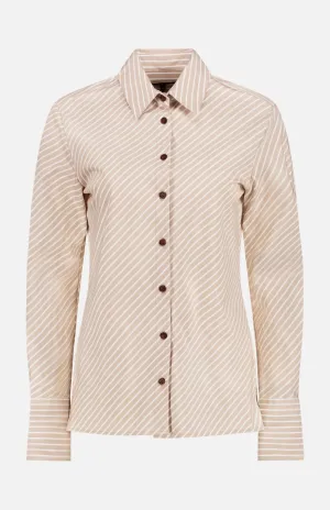 Sylvia Diagonal Stripe Poplin Shirt
