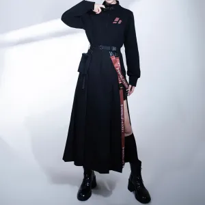 Techwear Post-Apocalyptic Black Lolita Jumper Skirt