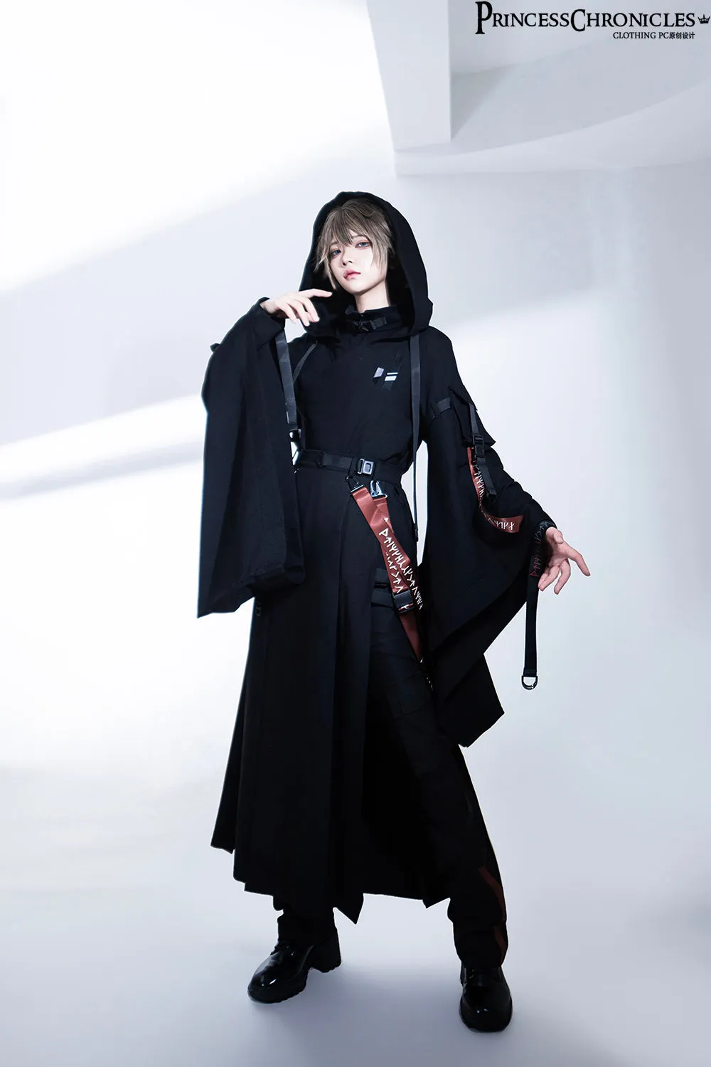 Techwear Post-Apocalyptic Black Lolita Jumper Skirt