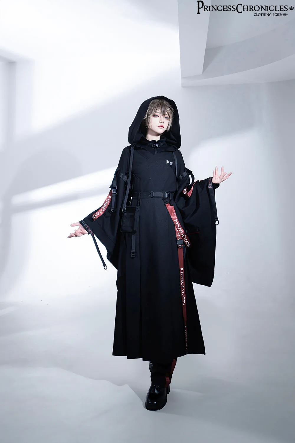 Techwear Post-Apocalyptic Black Lolita Jumper Skirt