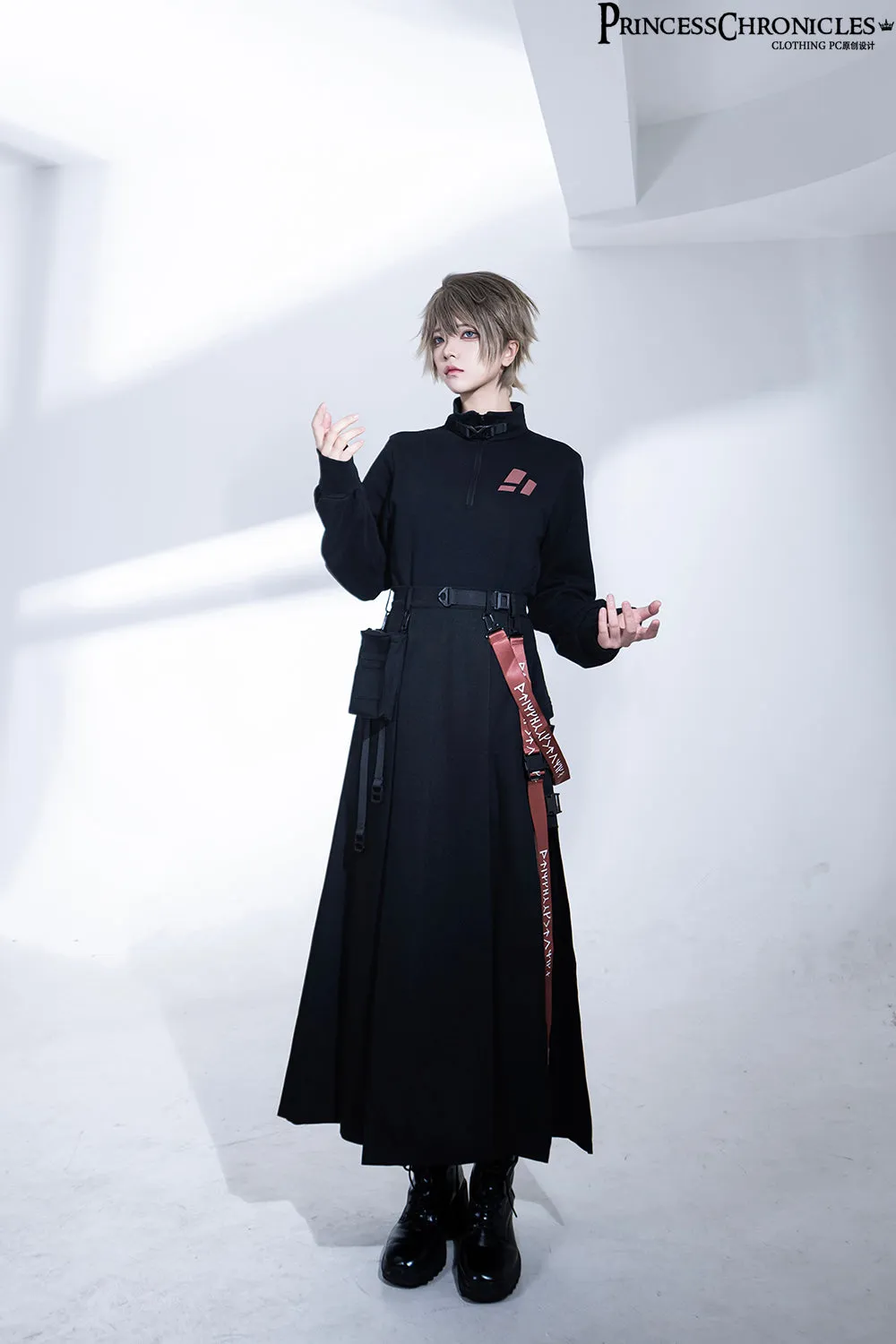 Techwear Post-Apocalyptic Black Lolita Jumper Skirt