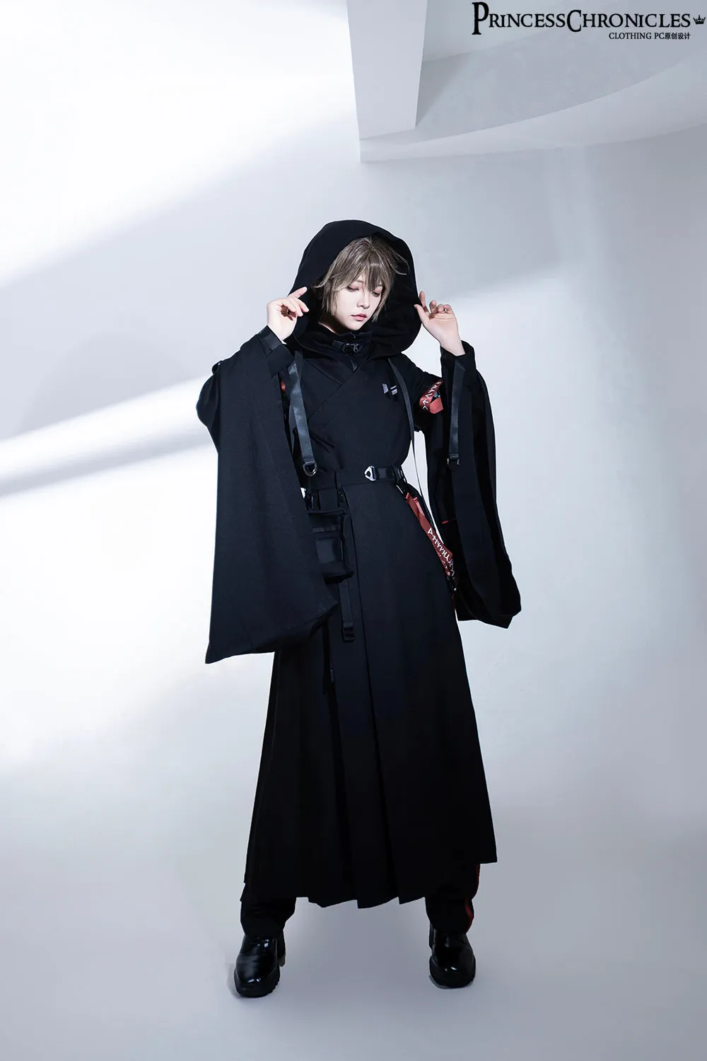 Techwear Post-Apocalyptic Black Lolita Jumper Skirt