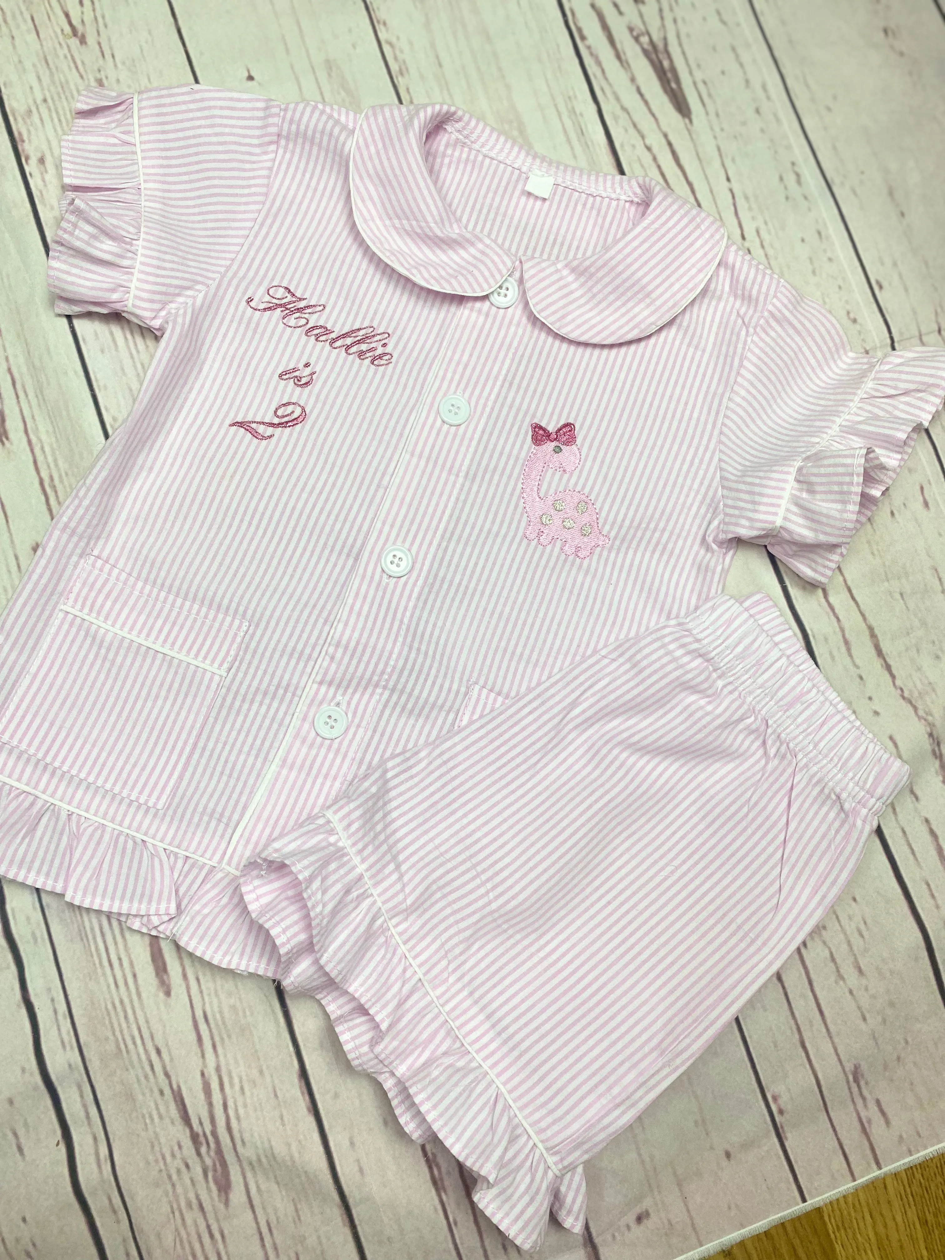 Tiza Girls Short Ruffle Pyjamas