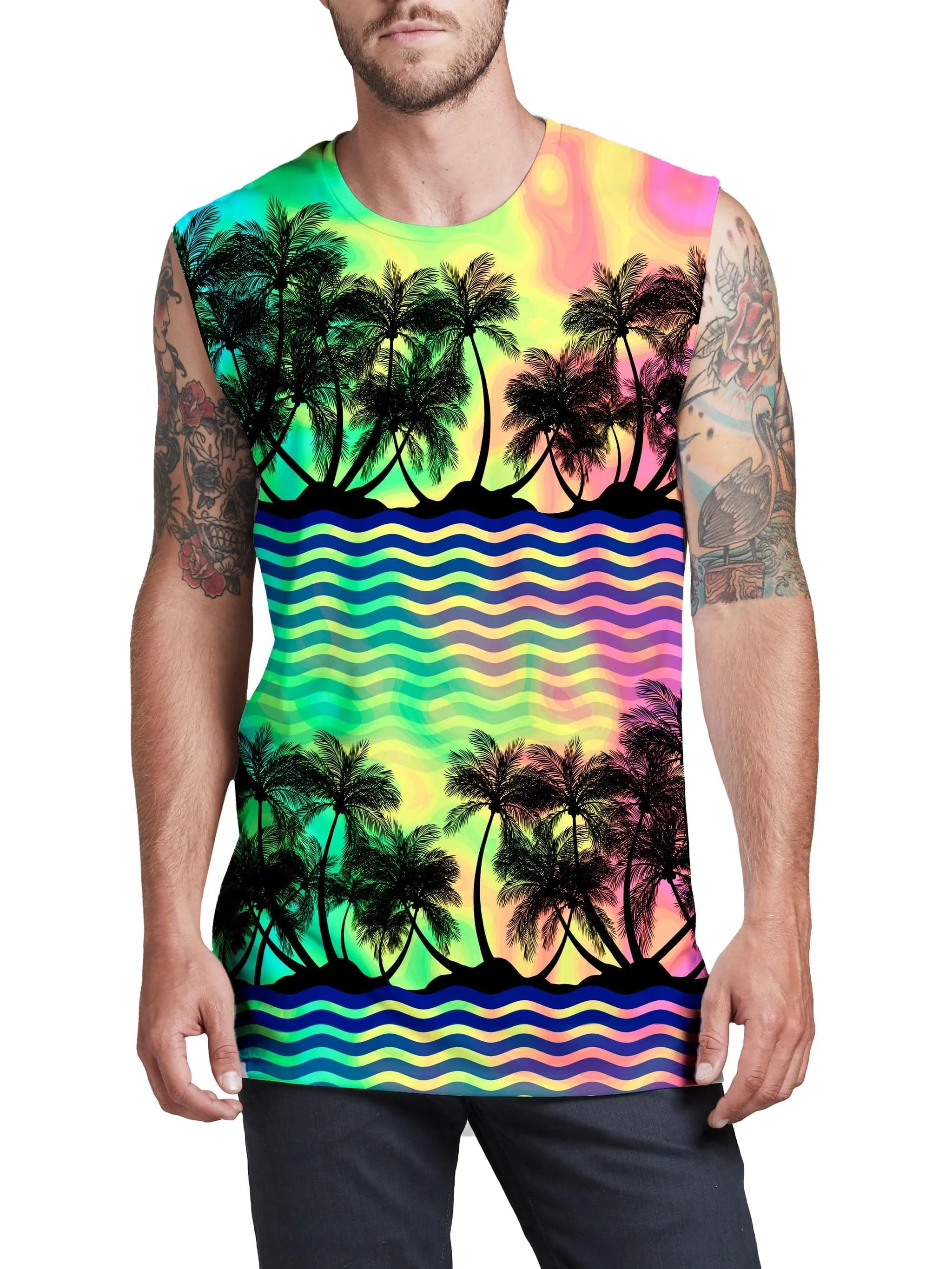 Tropical Sunset Men's Muscle Tank