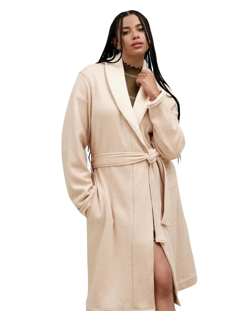 UGG Oatmeal Heather Duffield Fleece Wrap Robe