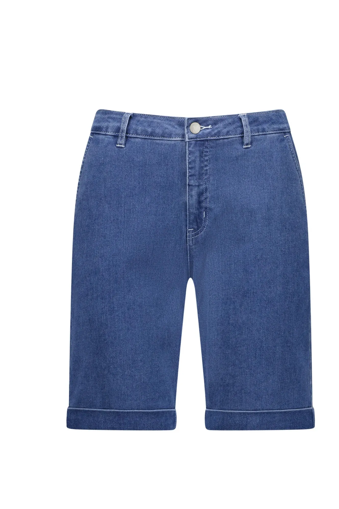 Vassalli - Above The Knee Denim Short - Blue Hue 5775A