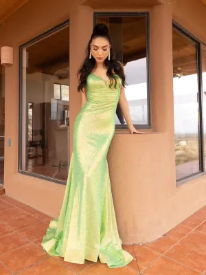 Vienna Prom Dress 8850 Size 2 Orange Prom Dress Long fitted Sequin Backless Corset Formal Gown Pageant