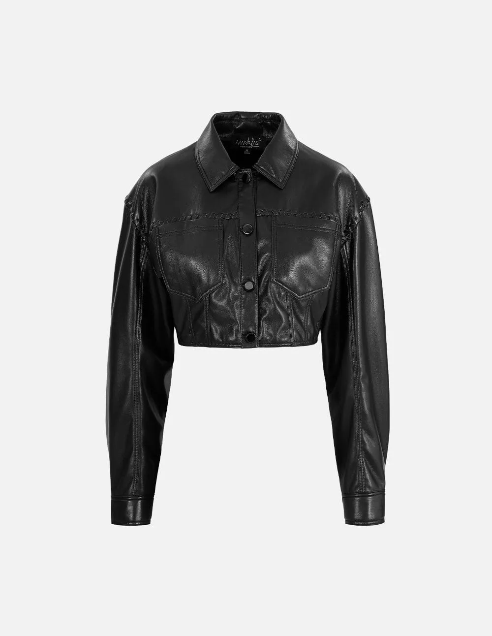 Women's Cropped Fringed Leather Jacket