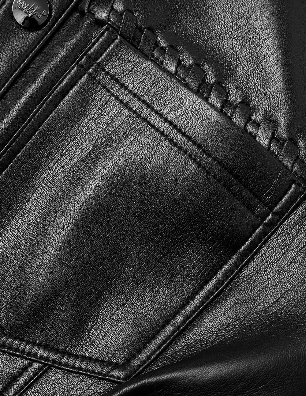 Women's Cropped Fringed Leather Jacket